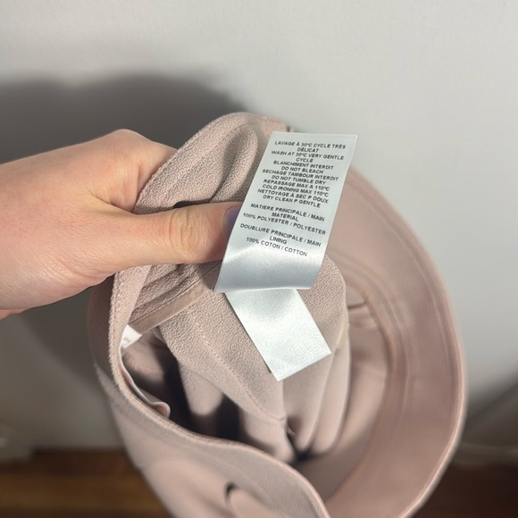 See By Chloe Wide Leg Pale Pink Seam Detail Culotte Pants Size 36 Quiet Luxury - Picture 10 of 13